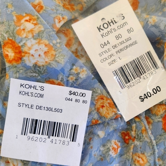 Almost Famous Cami Wrap Ruffle Mini Dress Floral Front Tie Sash Junior LG NWT - Picture 12 of 13